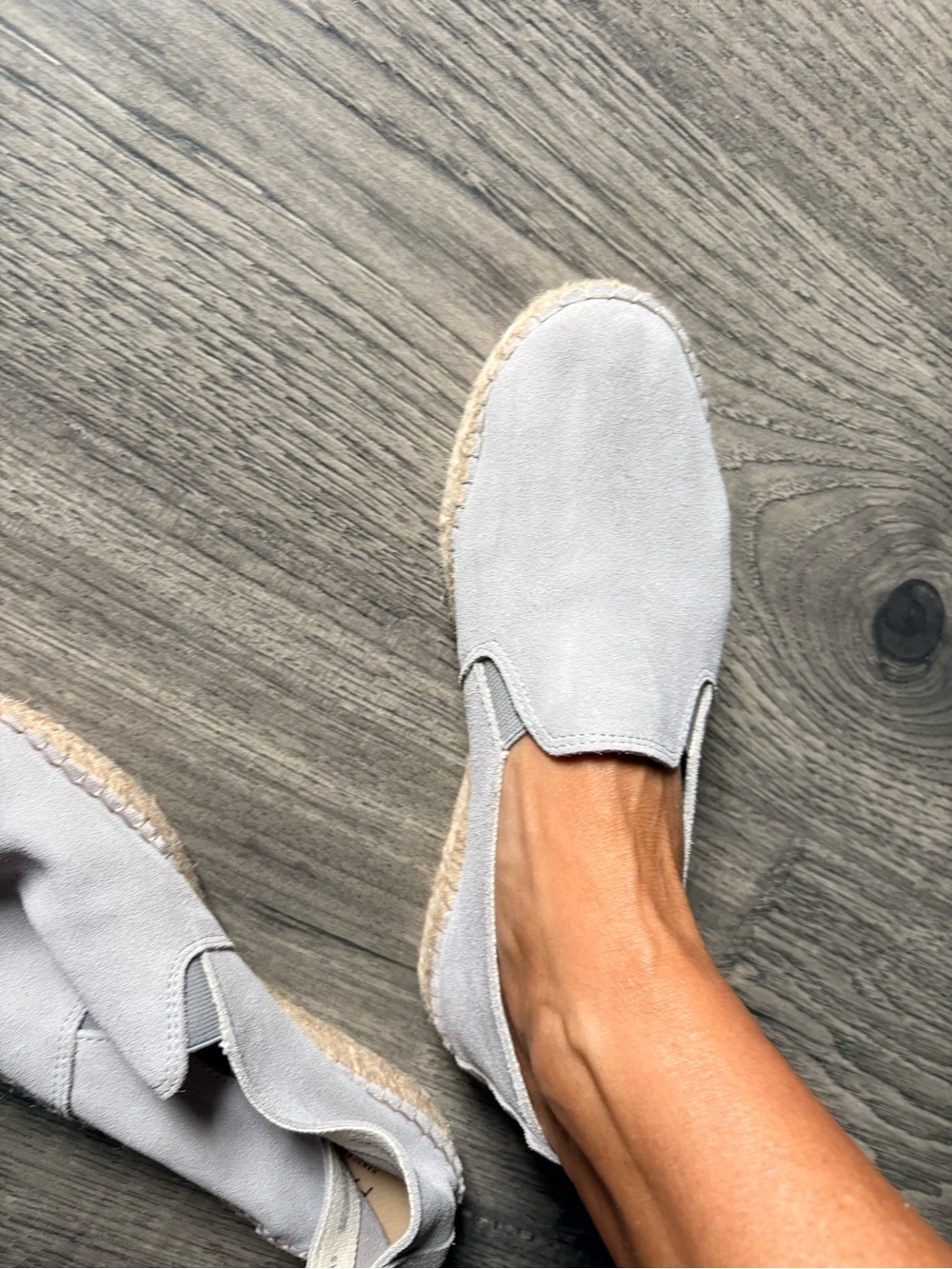 Classic Slip-On Espadrille in Light Gray - Women